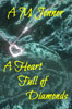 Cover featuring a heart shaped diamond studded necklace on a background of emerald green velvet